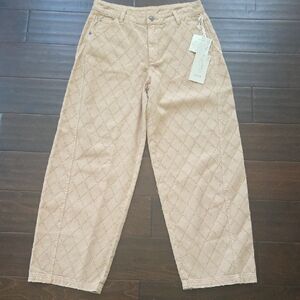 Joie Tan Patterned Pants NWT